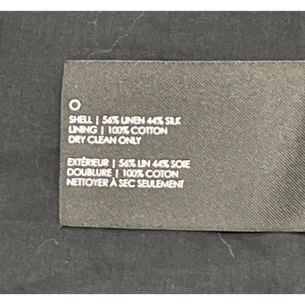 NWT Club Monaco Claire Skirt Black Wrap Tie‎ Side Bow Pocket Mini Linen/Silk M - Picture 4 of 7